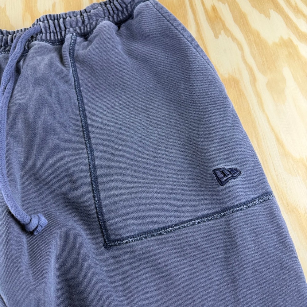 New Era Mens Medium Faded Navy Blue French Terry Sweatpants Joggers Straight Leg - Picture 6 of 6